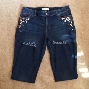 Maurices skinny w/rhinestones
